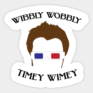 3D Glasses Tenth Doctor Sticker